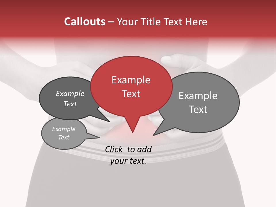 Pharmacy Woman Stomachache PowerPoint Template