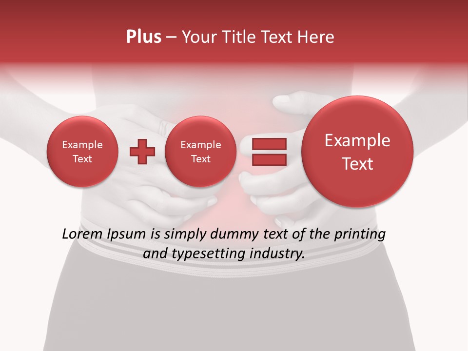 Pharmacy Woman Stomachache PowerPoint Template