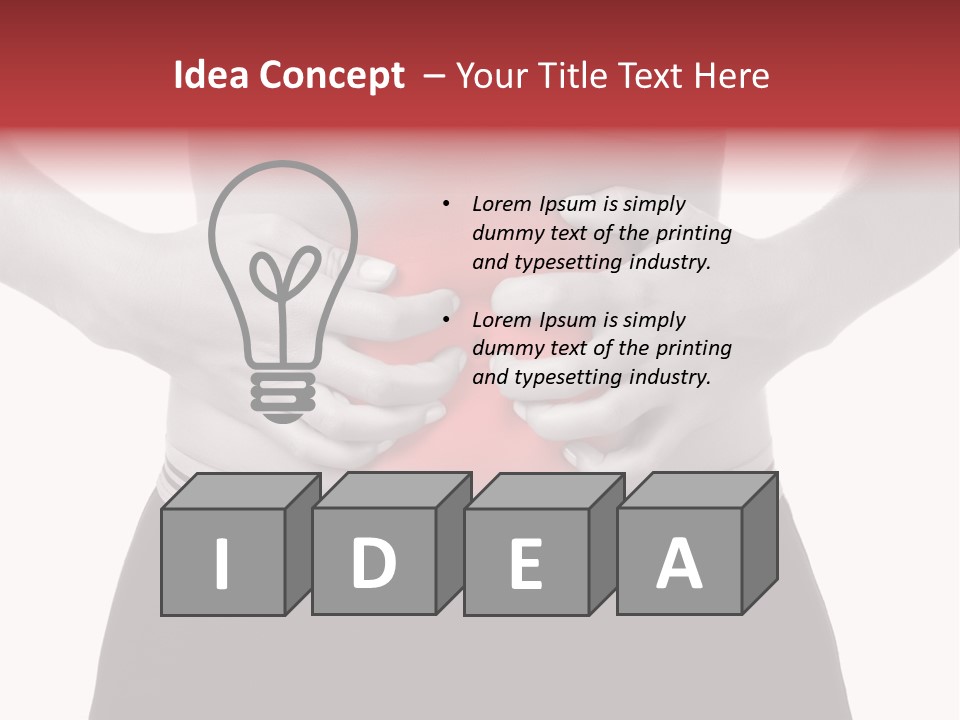Pharmacy Woman Stomachache PowerPoint Template