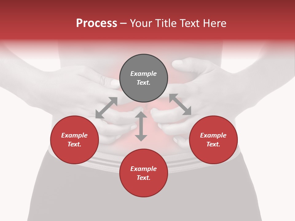Pharmacy Woman Stomachache PowerPoint Template