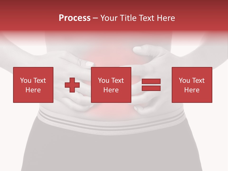 Pharmacy Woman Stomachache PowerPoint Template