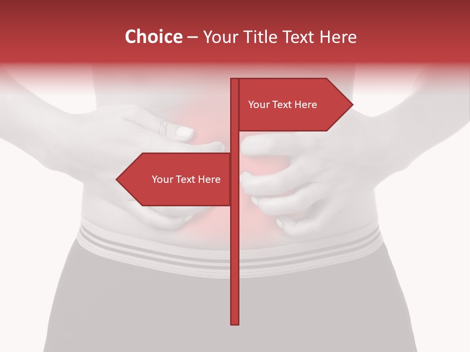 Pharmacy Woman Stomachache PowerPoint Template