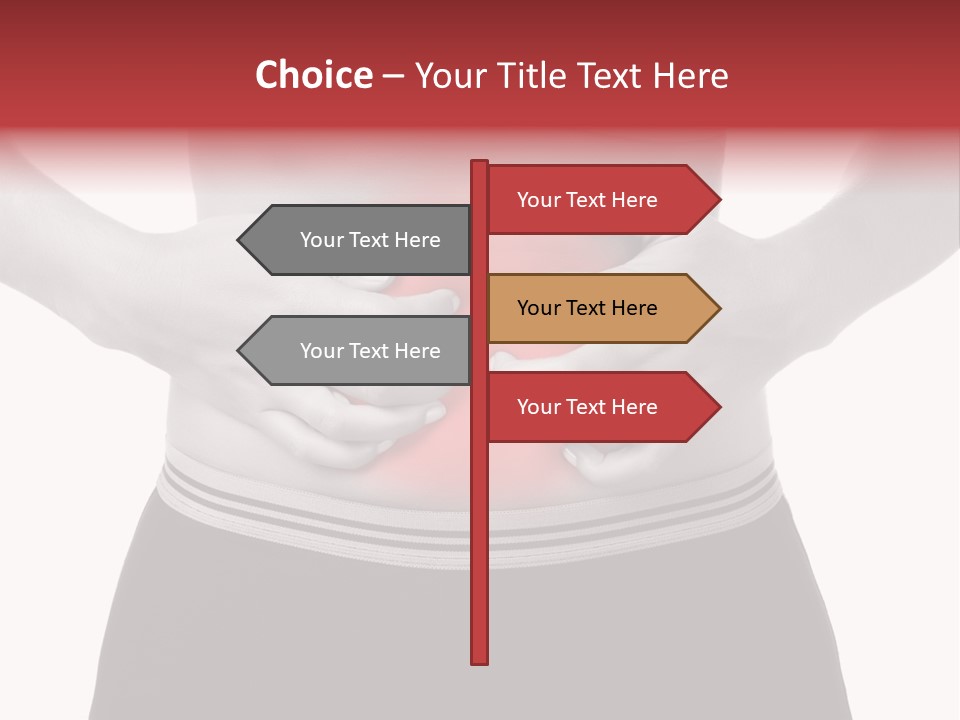 Pharmacy Woman Stomachache PowerPoint Template