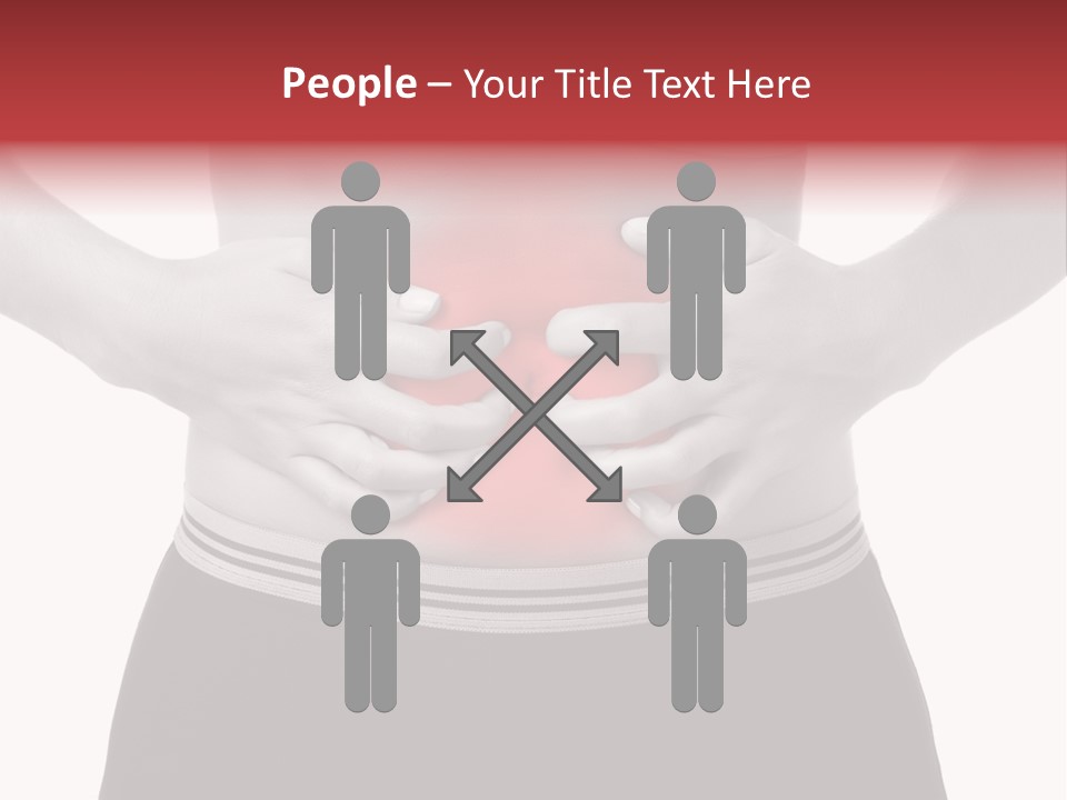 Pharmacy Woman Stomachache PowerPoint Template