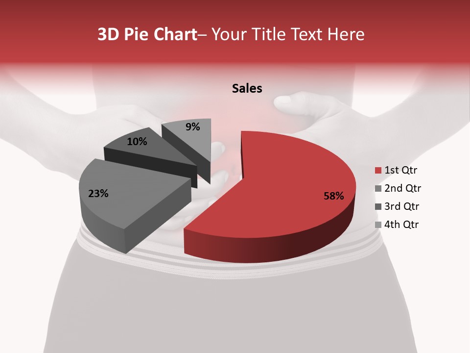 Pharmacy Woman Stomachache PowerPoint Template
