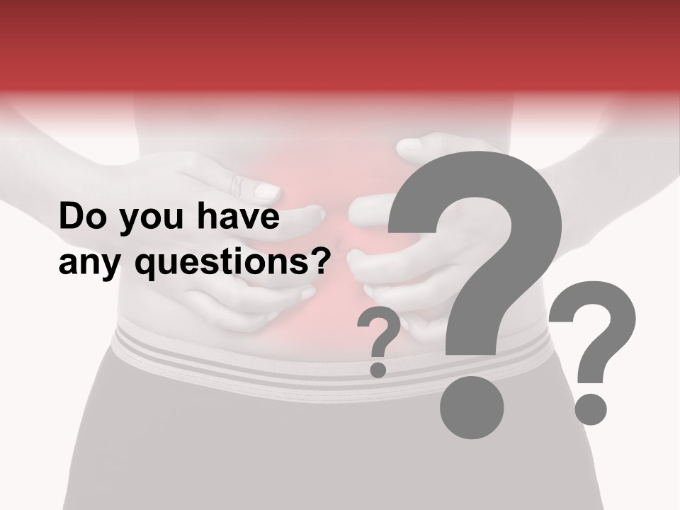 Pharmacy Woman Stomachache PowerPoint Template