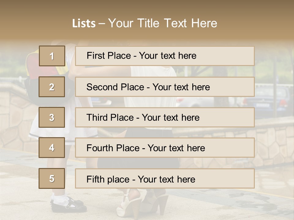 A Woman Kneeling Down Next To A Little Girl PowerPoint Template