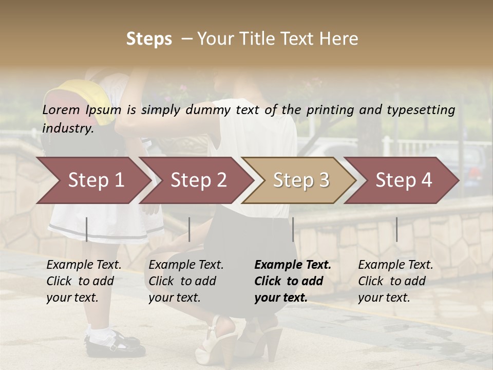 A Woman Kneeling Down Next To A Little Girl PowerPoint Template