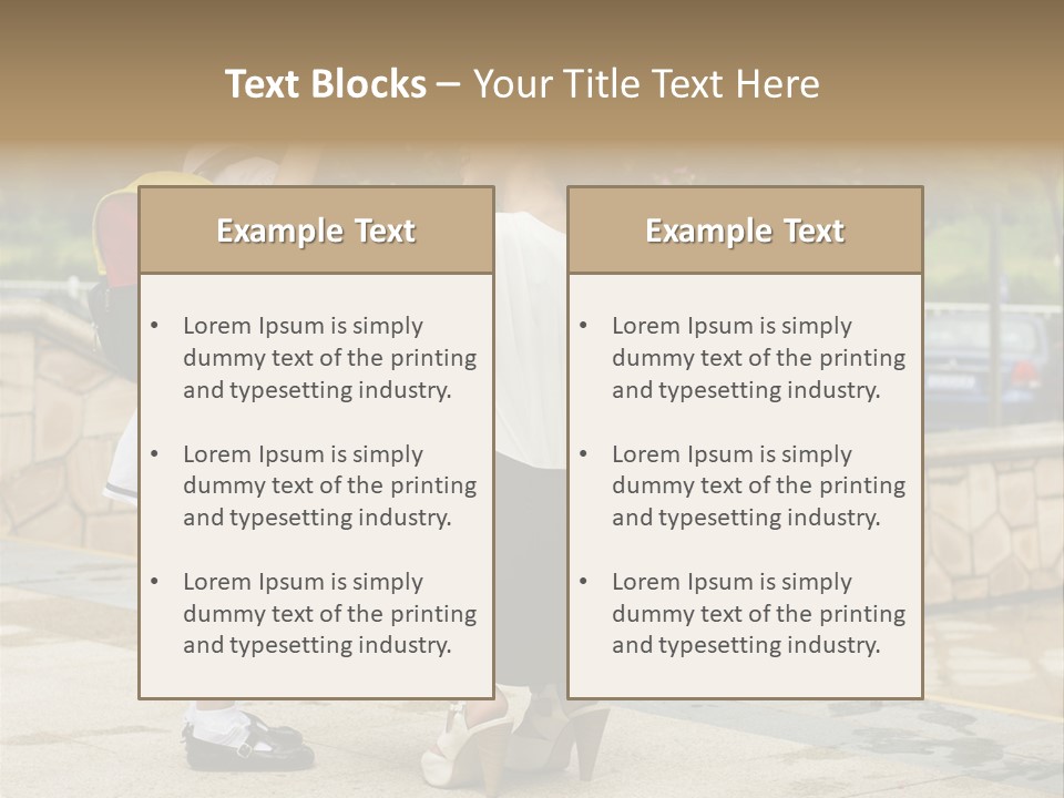 A Woman Kneeling Down Next To A Little Girl PowerPoint Template