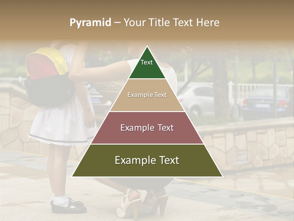 A Woman Kneeling Down Next To A Little Girl PowerPoint Template