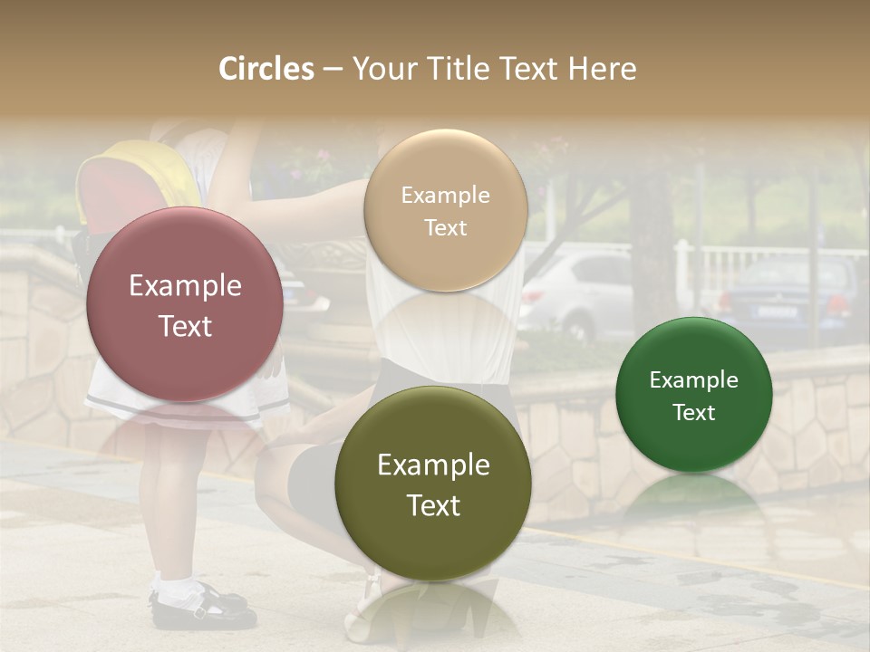 A Woman Kneeling Down Next To A Little Girl PowerPoint Template