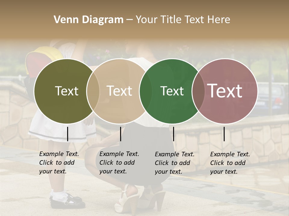 A Woman Kneeling Down Next To A Little Girl PowerPoint Template