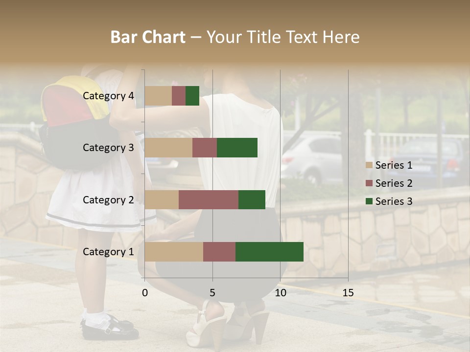 A Woman Kneeling Down Next To A Little Girl PowerPoint Template