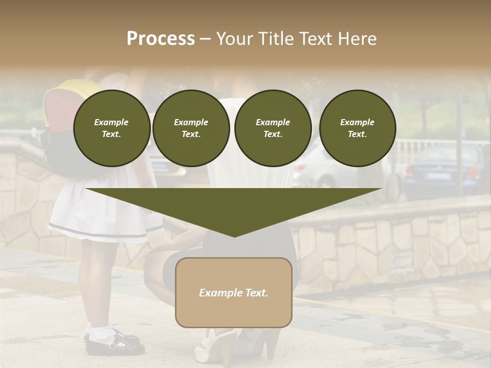 A Woman Kneeling Down Next To A Little Girl PowerPoint Template