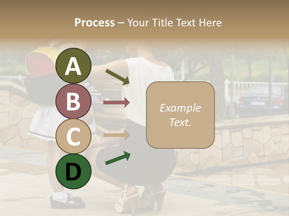 A Woman Kneeling Down Next To A Little Girl PowerPoint Template