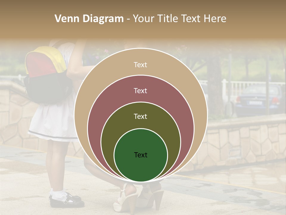 A Woman Kneeling Down Next To A Little Girl PowerPoint Template
