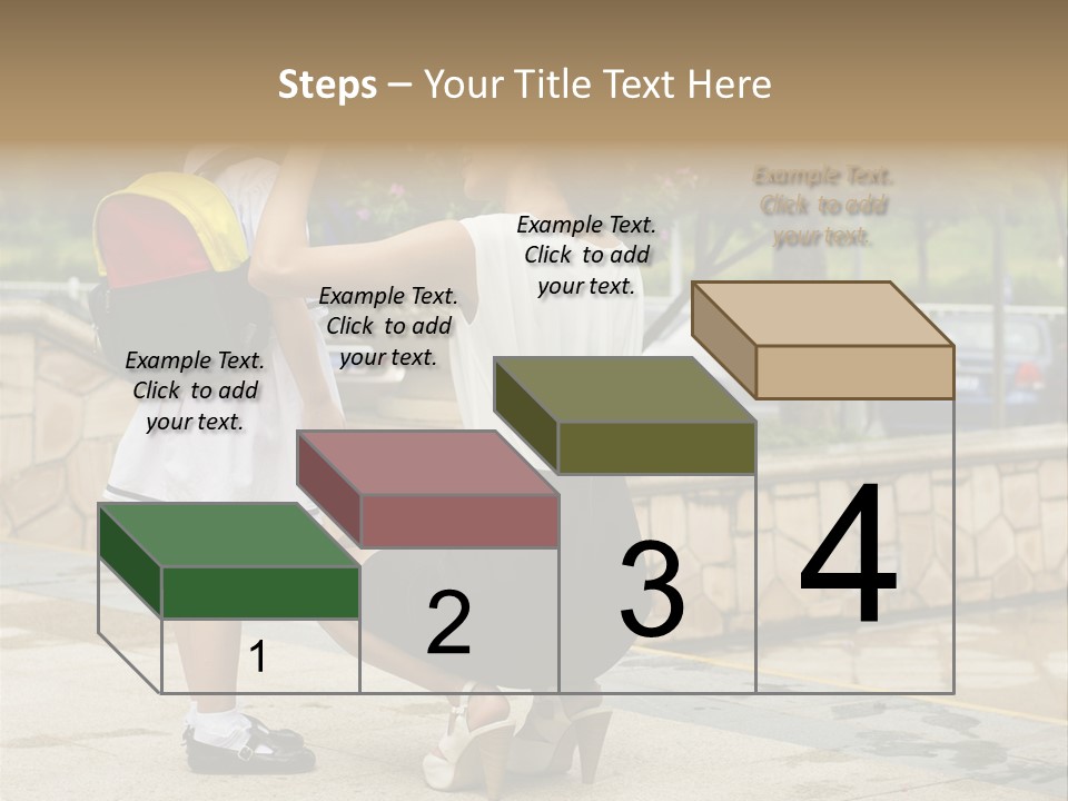 A Woman Kneeling Down Next To A Little Girl PowerPoint Template