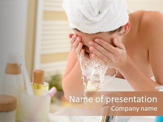 Portrait Sink Wellness PowerPoint Template