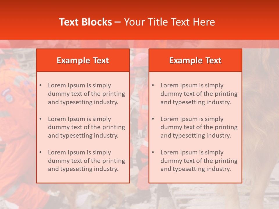 Ruined Police Fire Department PowerPoint Template