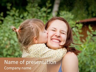 Laugh Grass Childhood PowerPoint Template