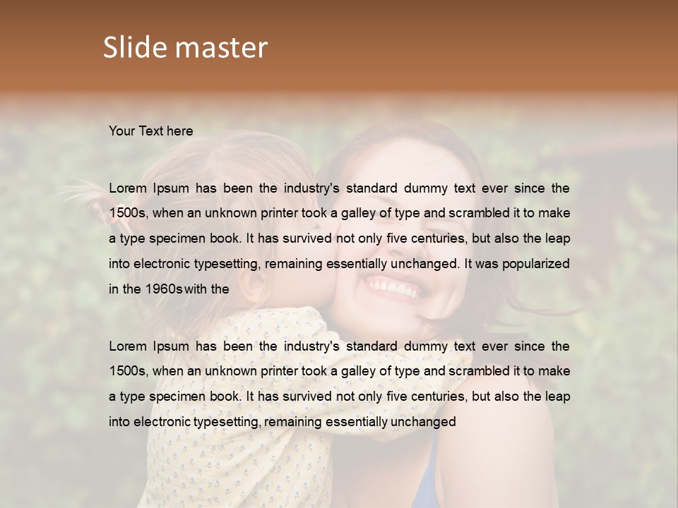 Laugh Grass Childhood PowerPoint Template