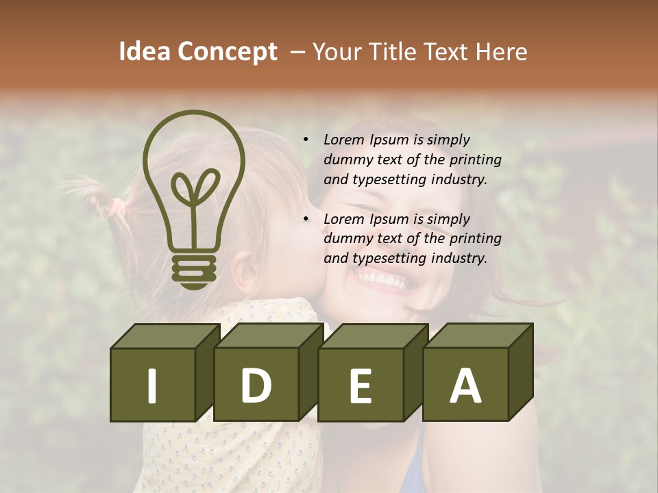 Laugh Grass Childhood PowerPoint Template