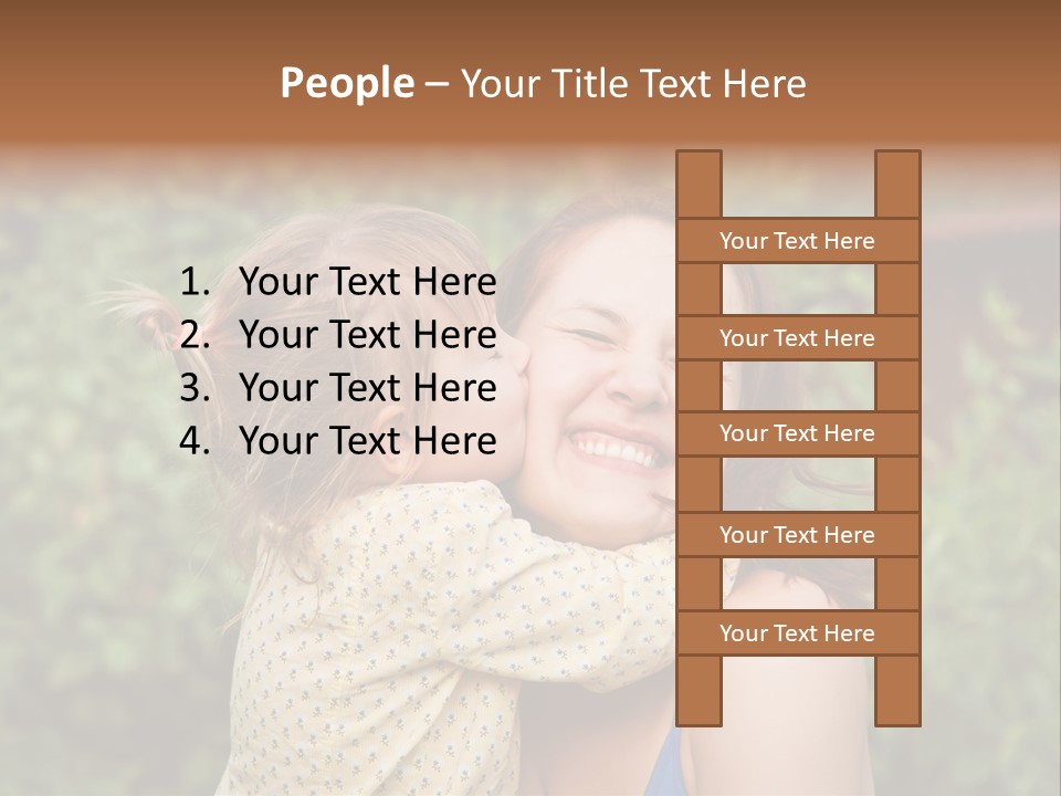 Laugh Grass Childhood PowerPoint Template