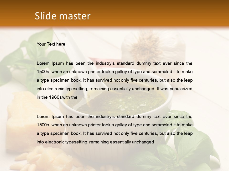 Dinner Grana Padano Lunch PowerPoint Template