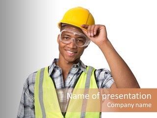 Blue Collar Occupation Goggles PowerPoint Template