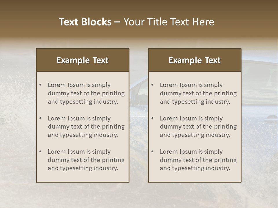 Rain Storm Road PowerPoint Template