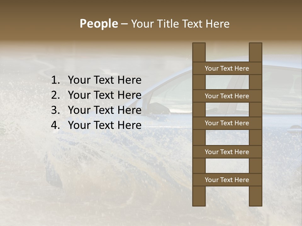Rain Storm Road PowerPoint Template