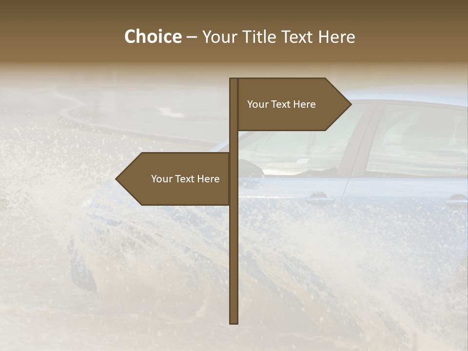 Rain Storm Road PowerPoint Template