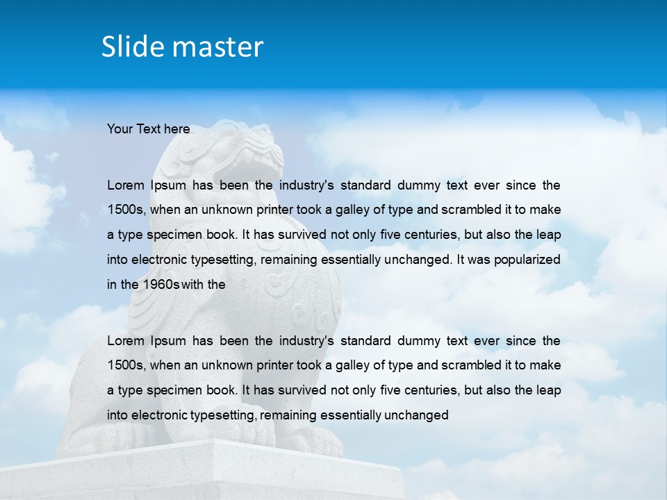 Doorstep Oriental Guardian PowerPoint Template