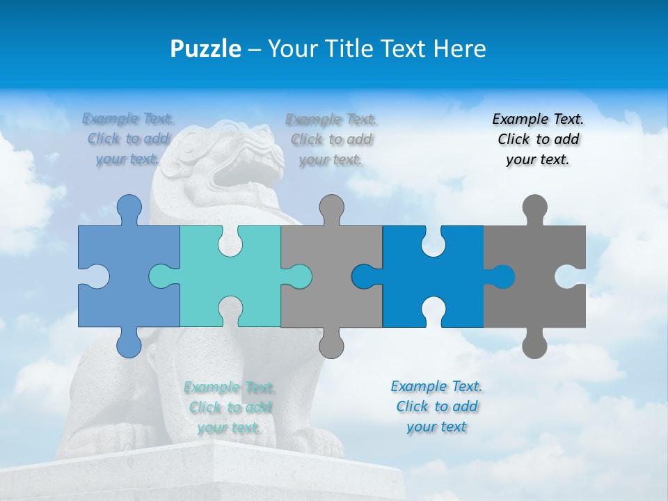 Doorstep Oriental Guardian PowerPoint Template