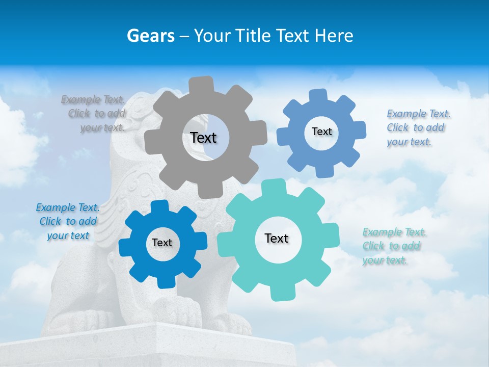 Doorstep Oriental Guardian PowerPoint Template