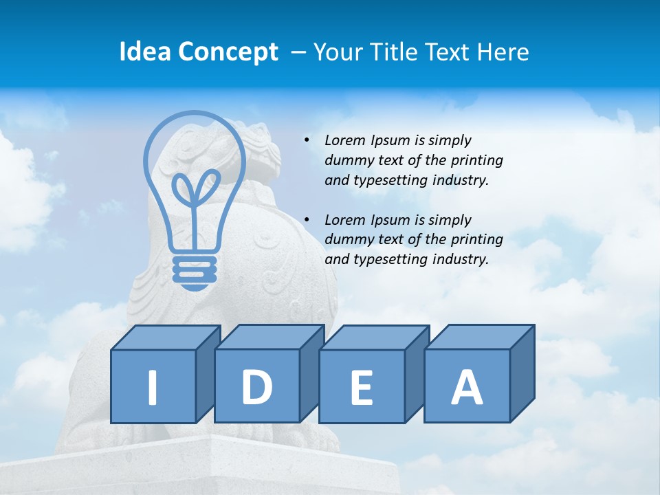 Doorstep Oriental Guardian PowerPoint Template