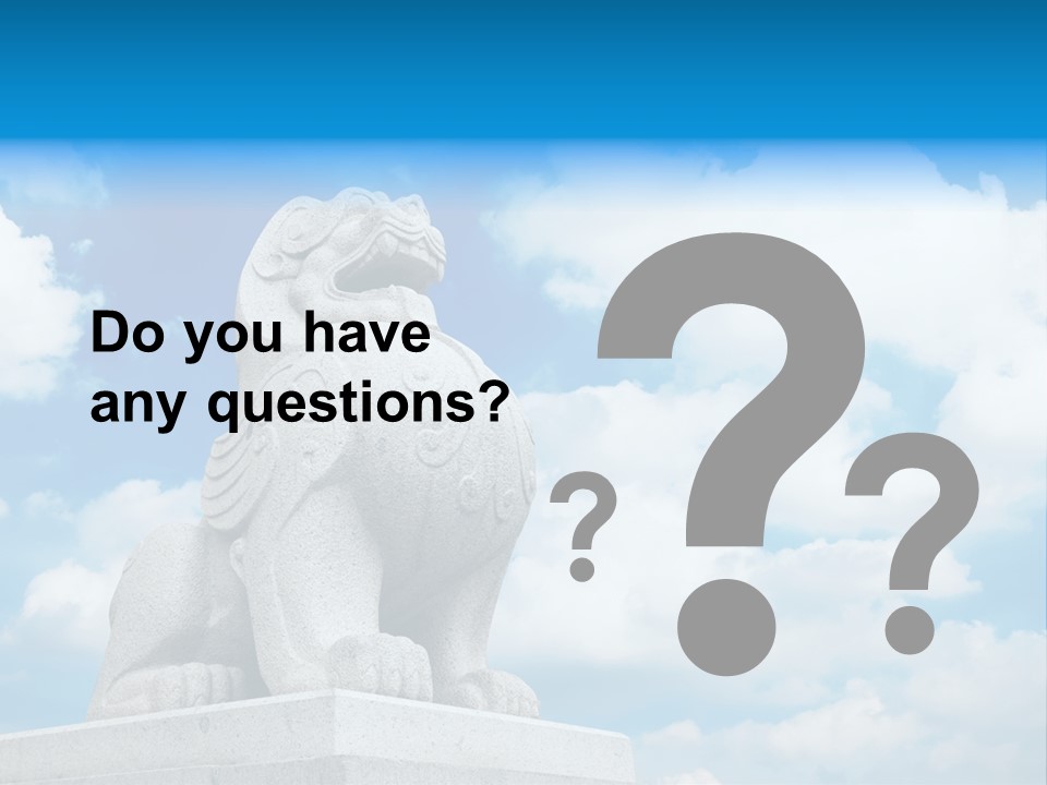 Doorstep Oriental Guardian PowerPoint Template