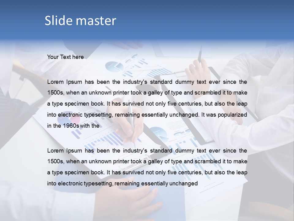 Busy Charts Review PowerPoint Template