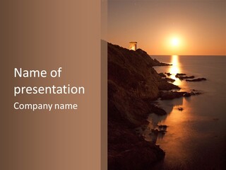 Cylinder Horizon Rural Site PowerPoint Template