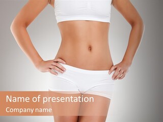 One Stomach Slender PowerPoint Template