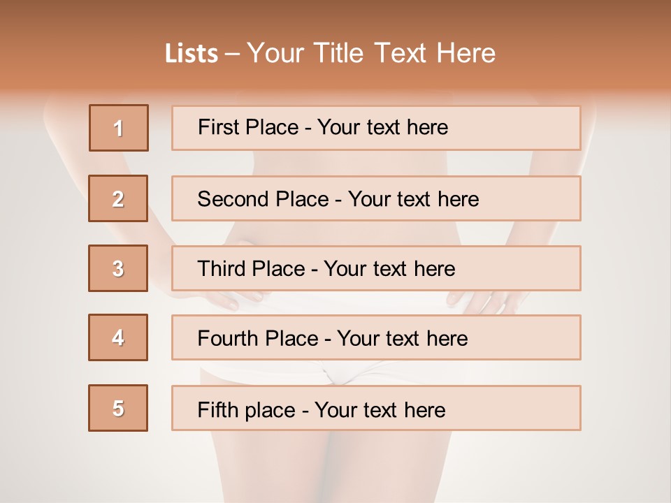 One Stomach Slender PowerPoint Template