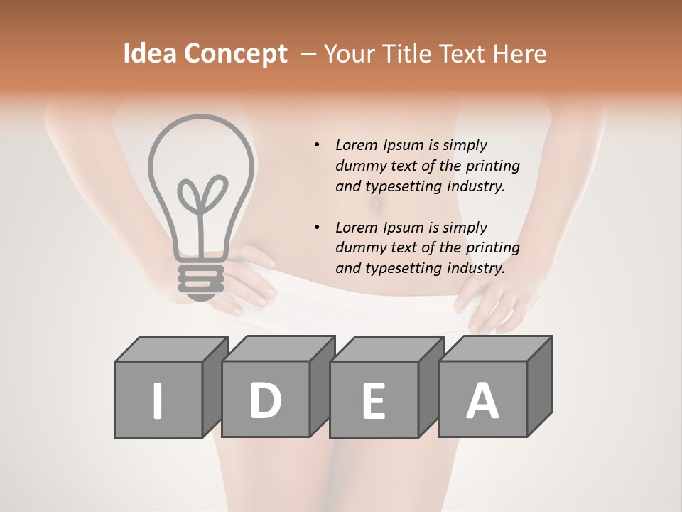 One Stomach Slender PowerPoint Template