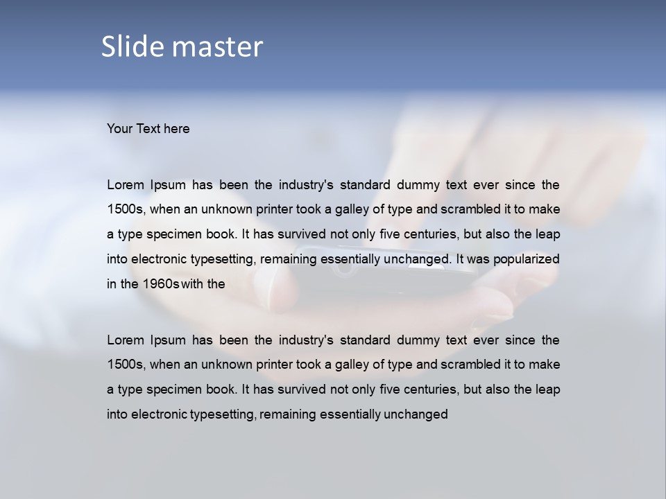 Person Mobile Technology PowerPoint Template