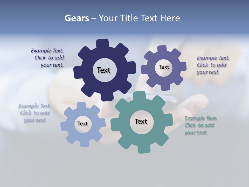 Person Mobile Technology PowerPoint Template