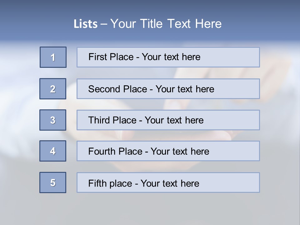 Person Mobile Technology PowerPoint Template