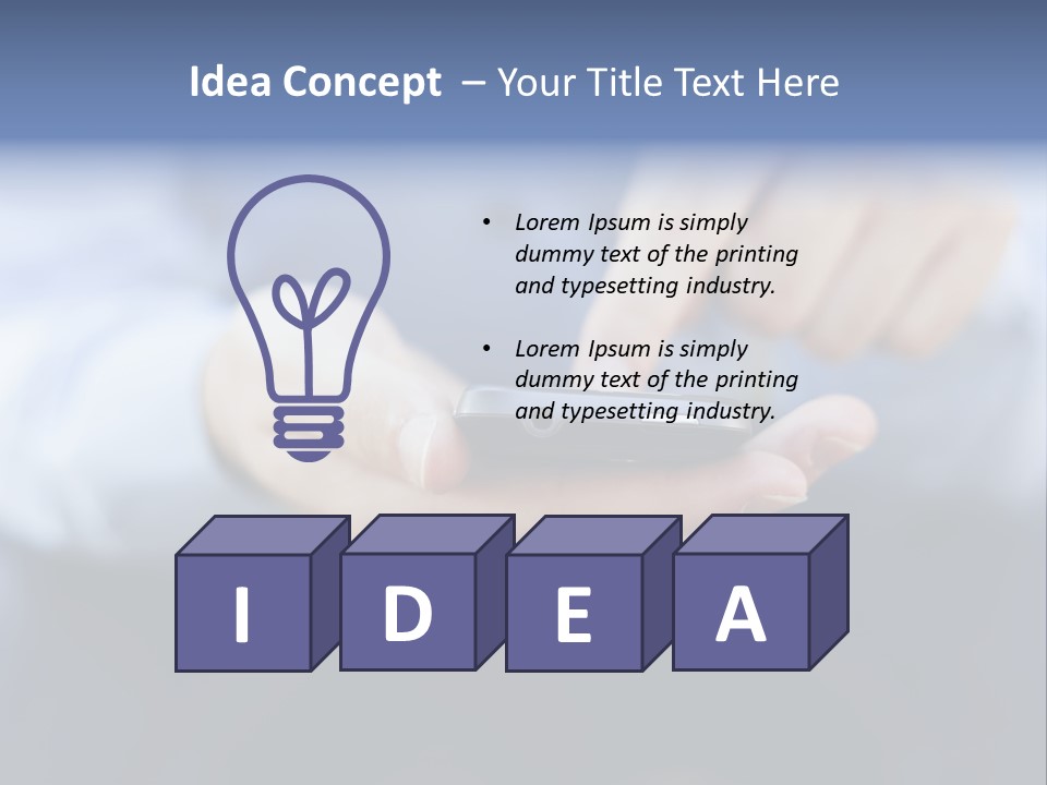 Person Mobile Technology PowerPoint Template