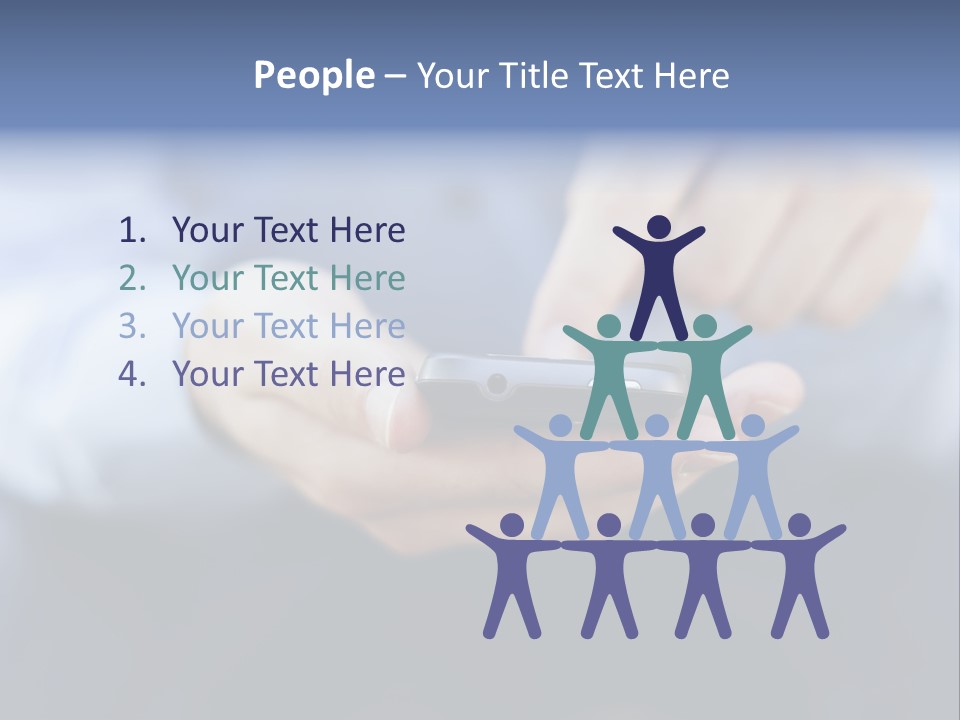 Person Mobile Technology PowerPoint Template