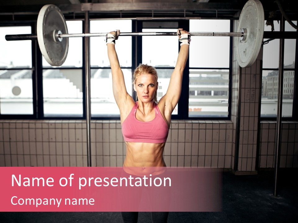 Athletic Muscle Focus PowerPoint Template