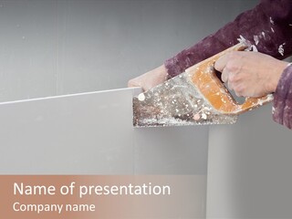Tool Wallboard Plaster PowerPoint Template