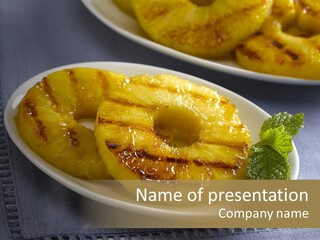 Dessert Food Sample Hawaiian PowerPoint Template